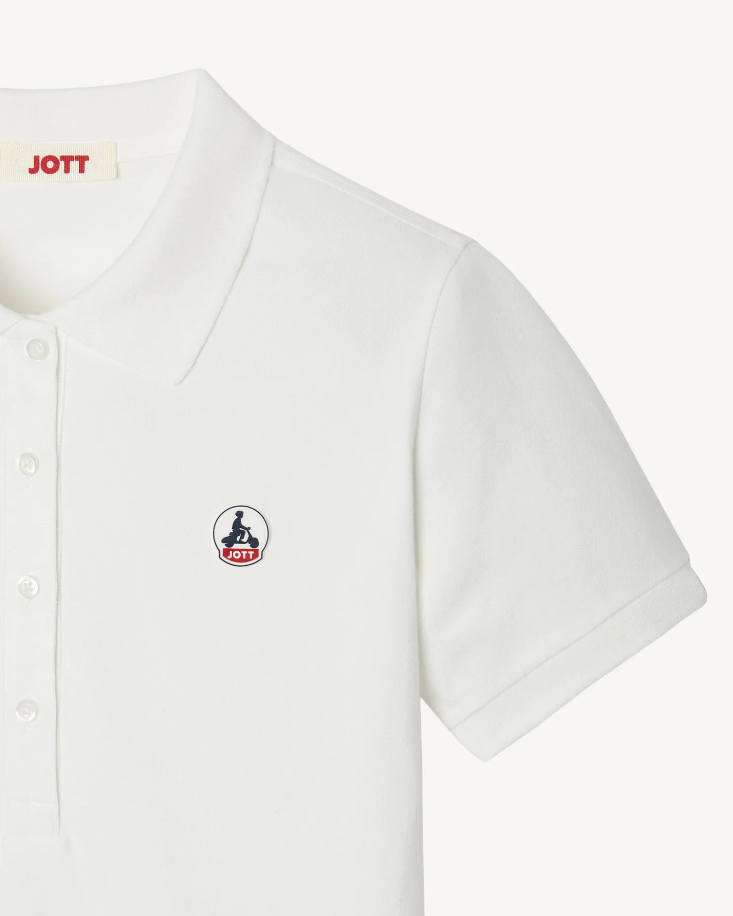 JOTT Franca White Polo Shirt 901 White Sale