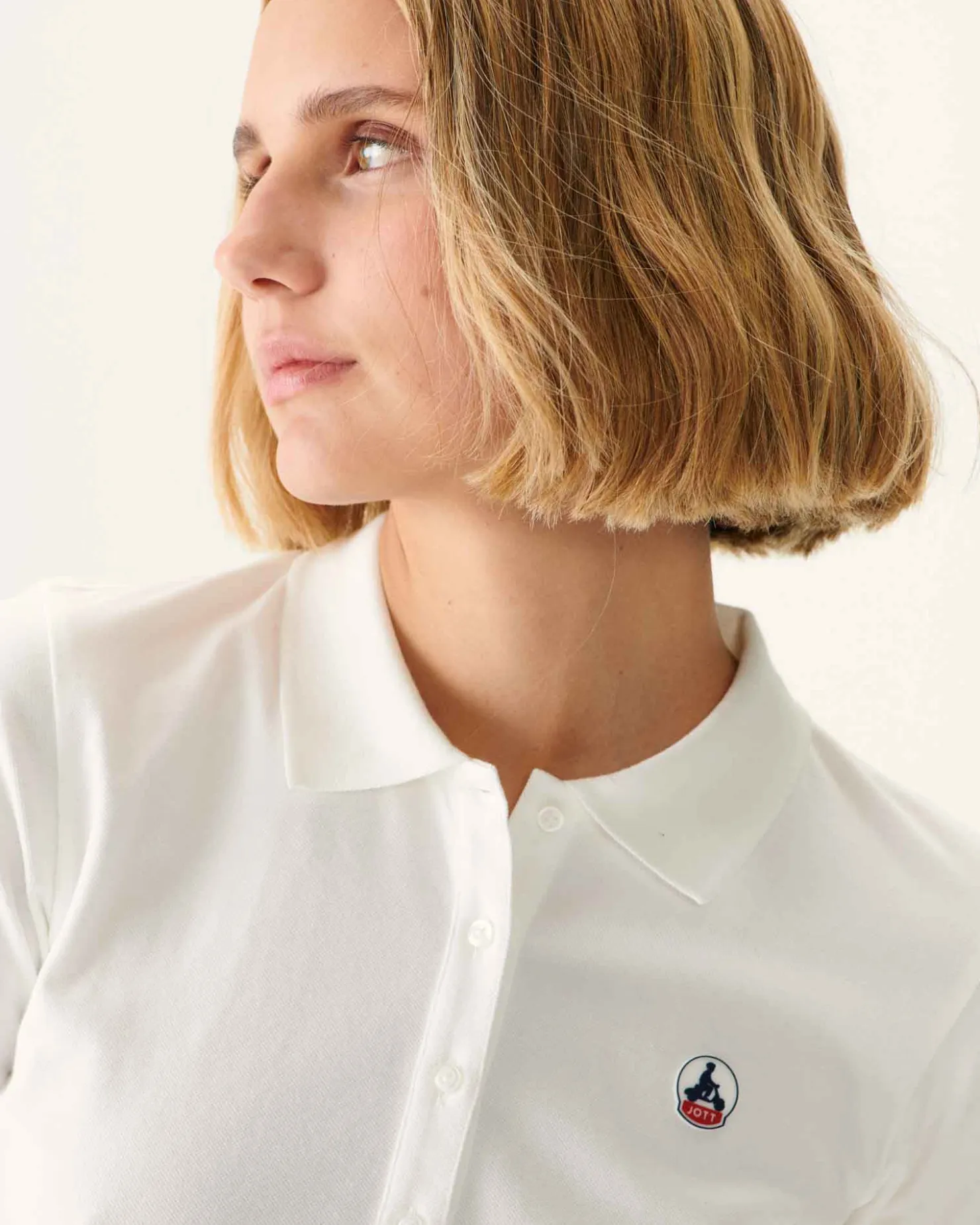 JOTT Franca White Polo Shirt 901 White Sale
