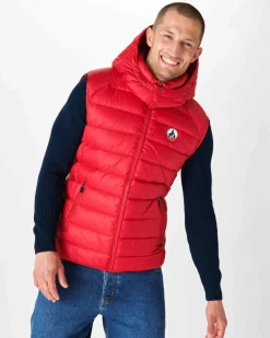 JOTT Grand Cold Sleeveless Down Jacket Red Silver 300 Red Sale