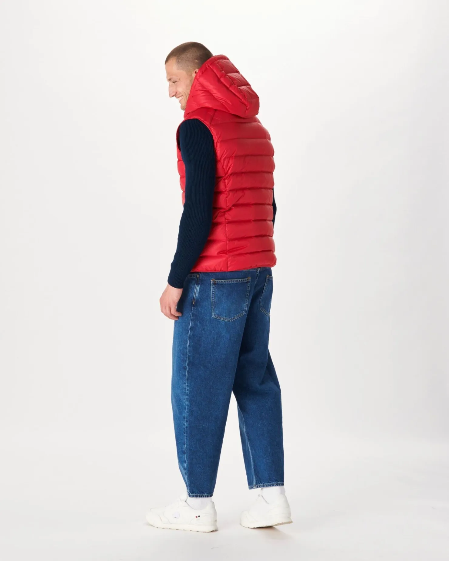 JOTT Grand Cold Sleeveless Down Jacket Red Silver 300 Red Sale