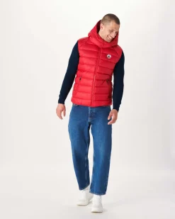 JOTT Grand Cold Sleeveless Down Jacket Red Silver 300 Red Sale