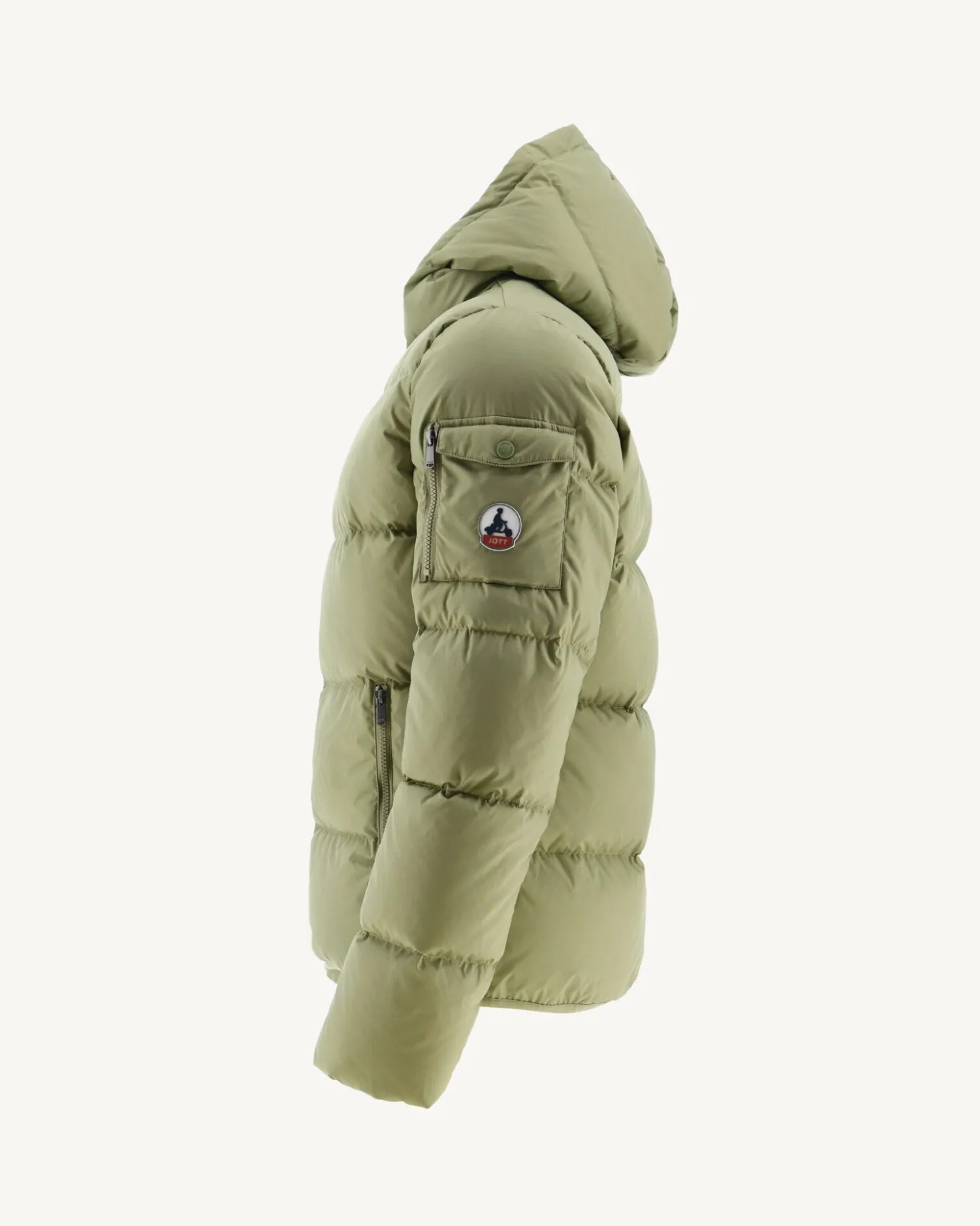 JOTT Great Cold Hooded Down Jacket Light Khaki Toledo 247 Bush Clearance