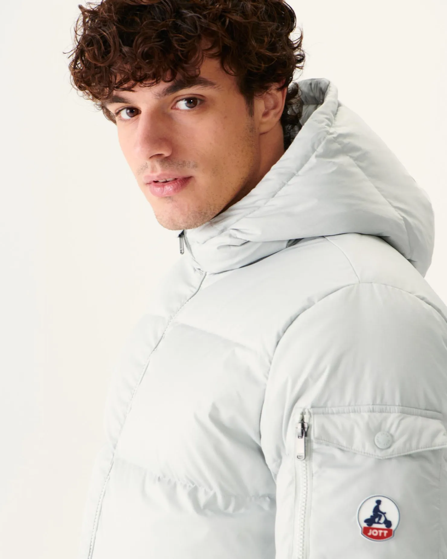 JOTT Great Cold Hooded Down Jacket Light Gray Toledo 532 Soft Gray Online