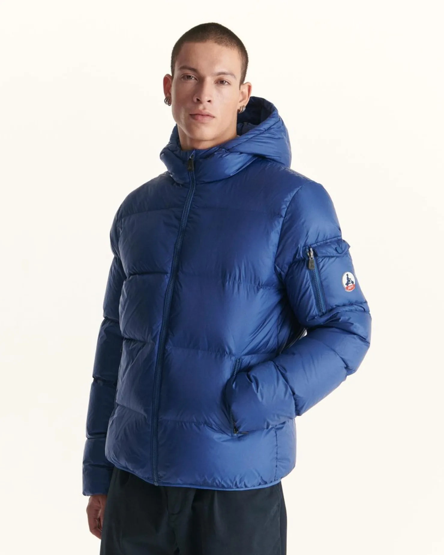 JOTT Hooded Down Jacket Grand Cold Dark Denim Java 195 Dark-Denim Cheap