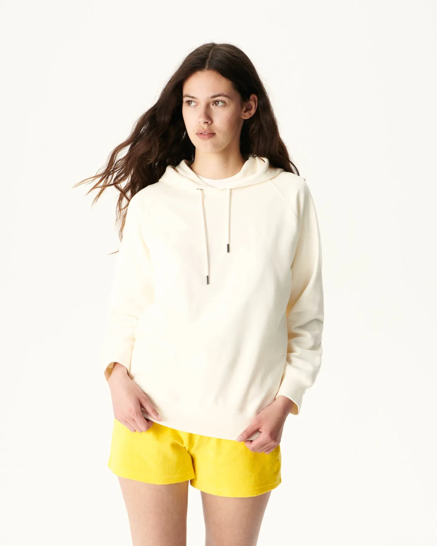 JOTT Hooded Fleece Sweatshirt Ecru Monteria 895 Off-White Clearance