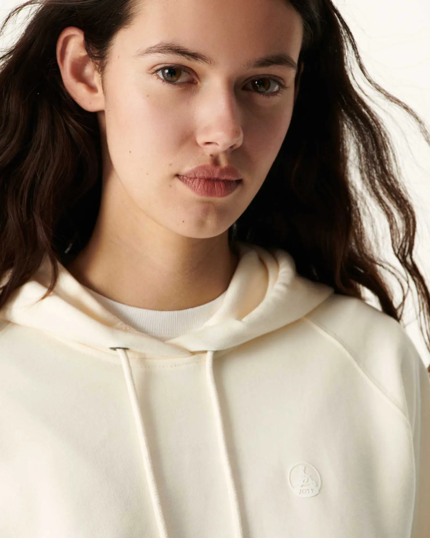 JOTT Hooded Fleece Sweatshirt Ecru Monteria 895 Off-White Clearance