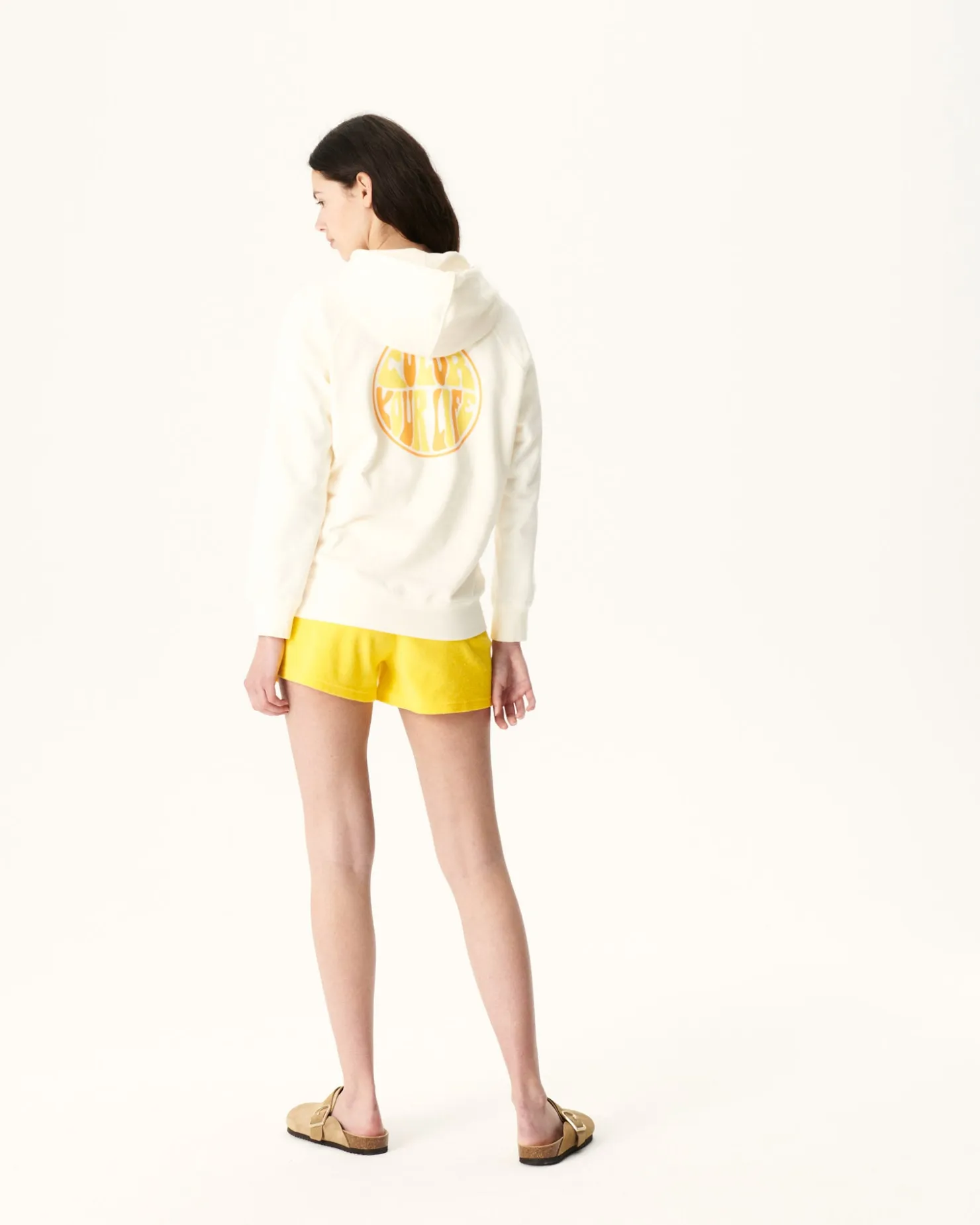 JOTT Hooded Fleece Sweatshirt Ecru Monteria 895 Off-White Clearance