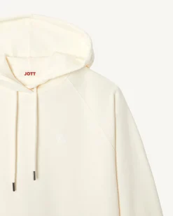JOTT Hooded Fleece Sweatshirt Ecru Monteria 895 Off-White Clearance