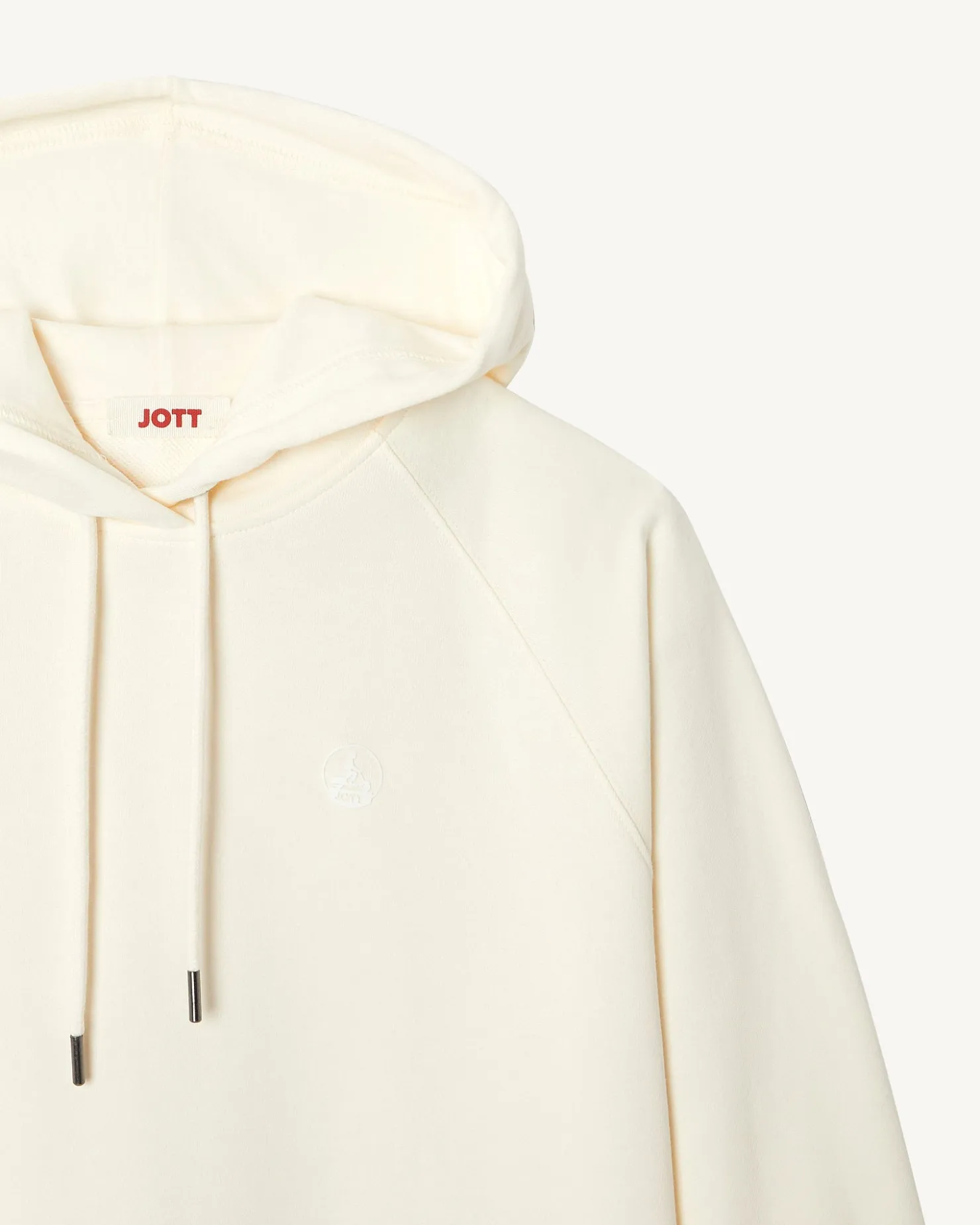 JOTT Hooded Fleece Sweatshirt Ecru Monteria 895 Off-White Clearance