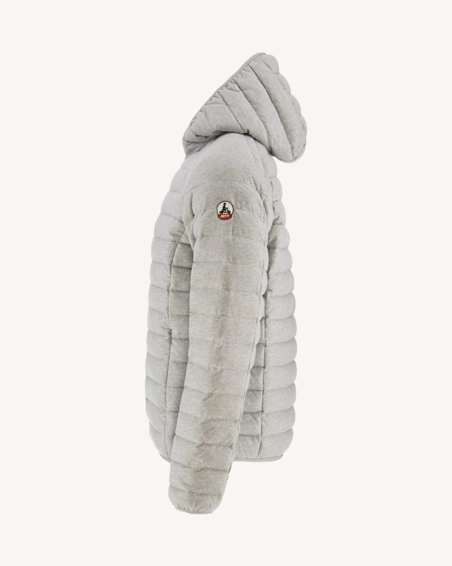 JOTT Hooded Jersey Down Jacket Heather Gray Nico 514 Heather Gray Discount