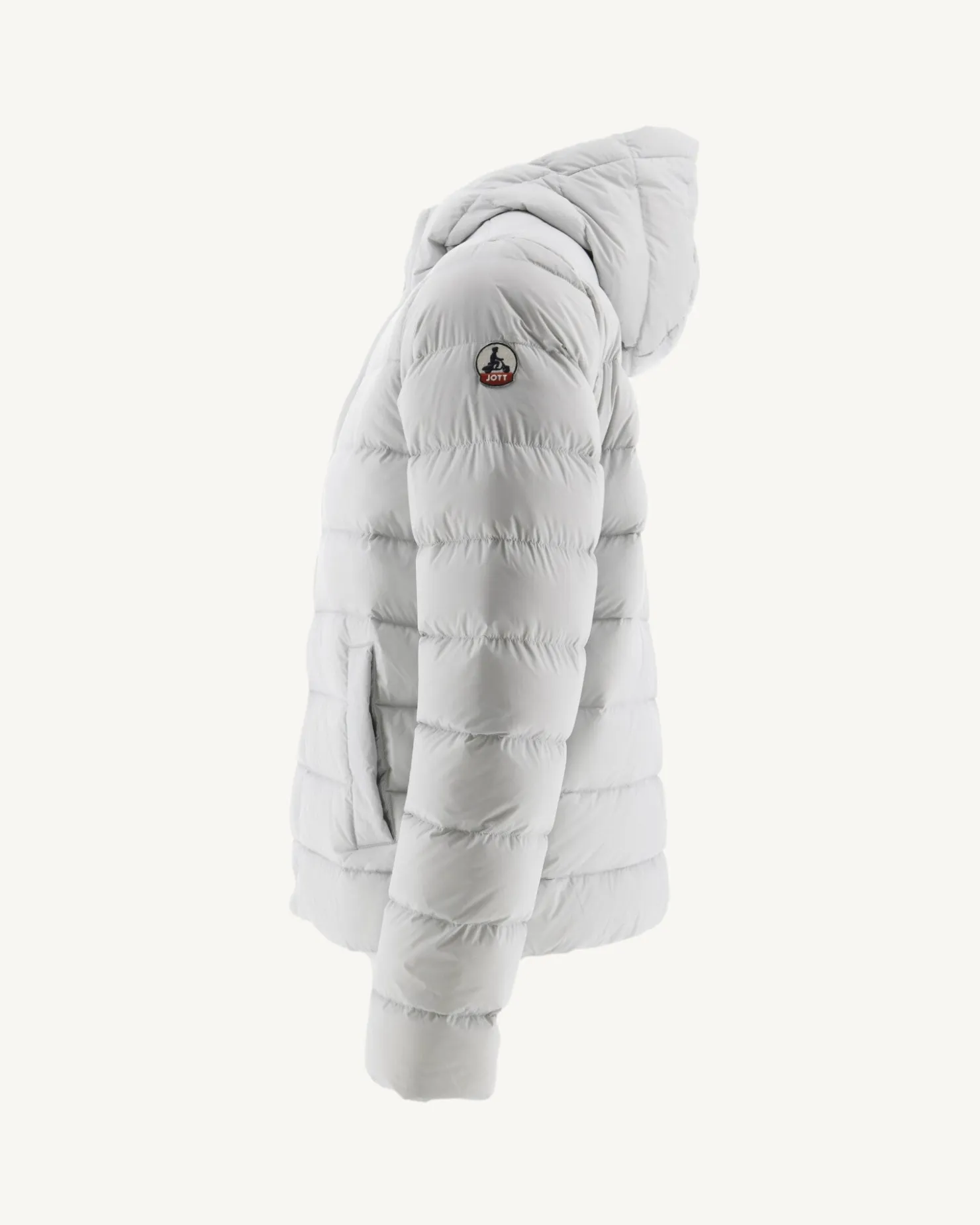 JOTT Hooded Puffer Jacket Light Gray Jorge 532 Soft Gray Outlet