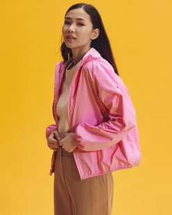 JOTT Intense Pink Singapore Packable Waterproof Jacket 457 Wild Pink New
