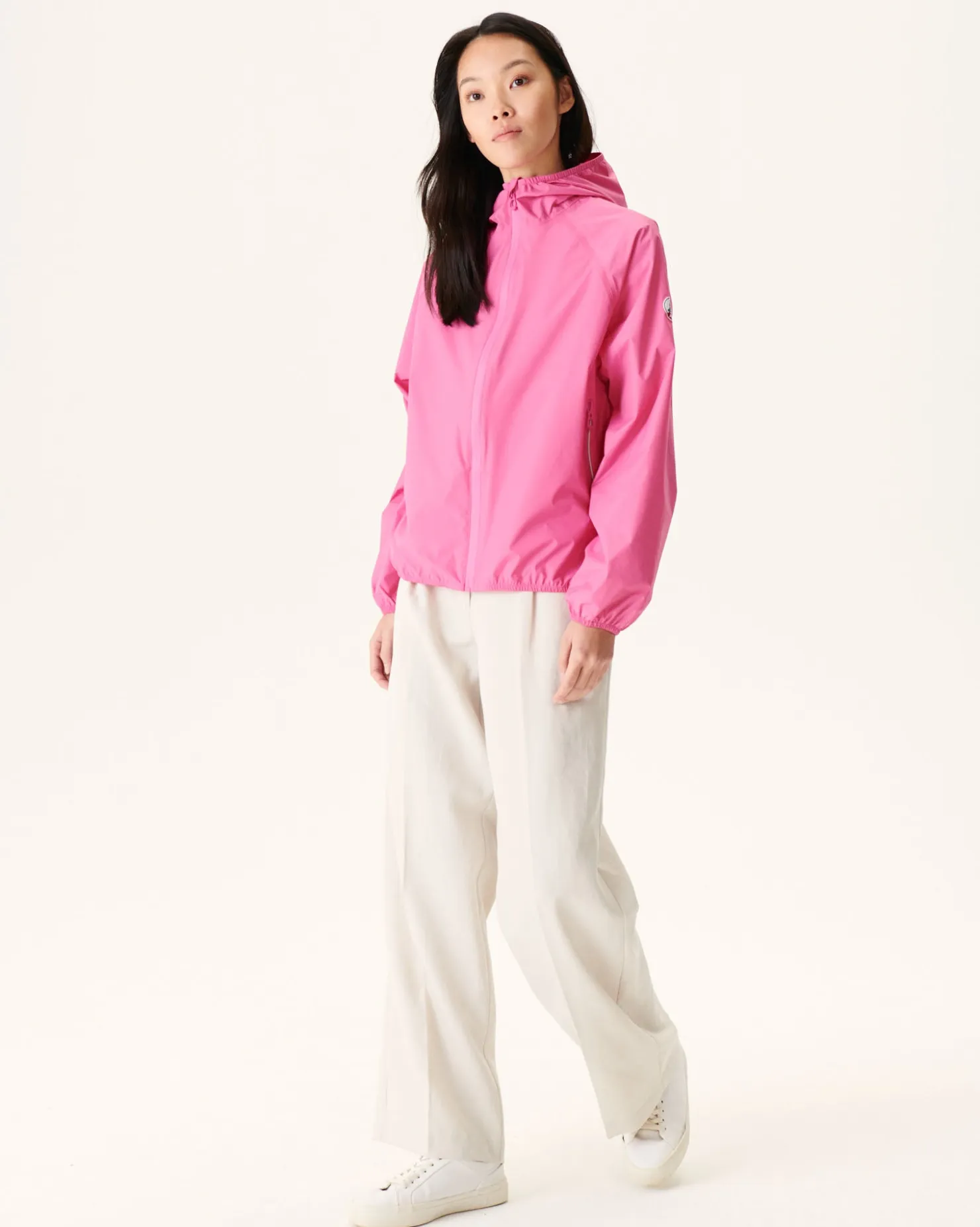 JOTT Intense Pink Singapore Packable Waterproof Jacket 457 Wild Pink New