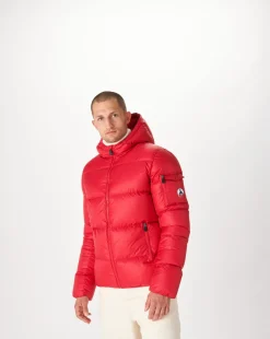 JOTT Java Red Great Cold Hooded Down Jacket 300 Red Fashion