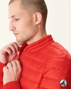 JOTT Jordan Bright Red Lightweight Puffer Jacket 318 Fire Red New