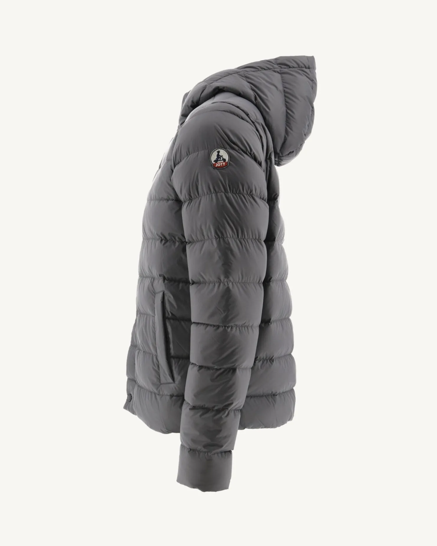 JOTT Jorge Charcoal Hooded Puffer Jacket 504 Anthracite Outlet