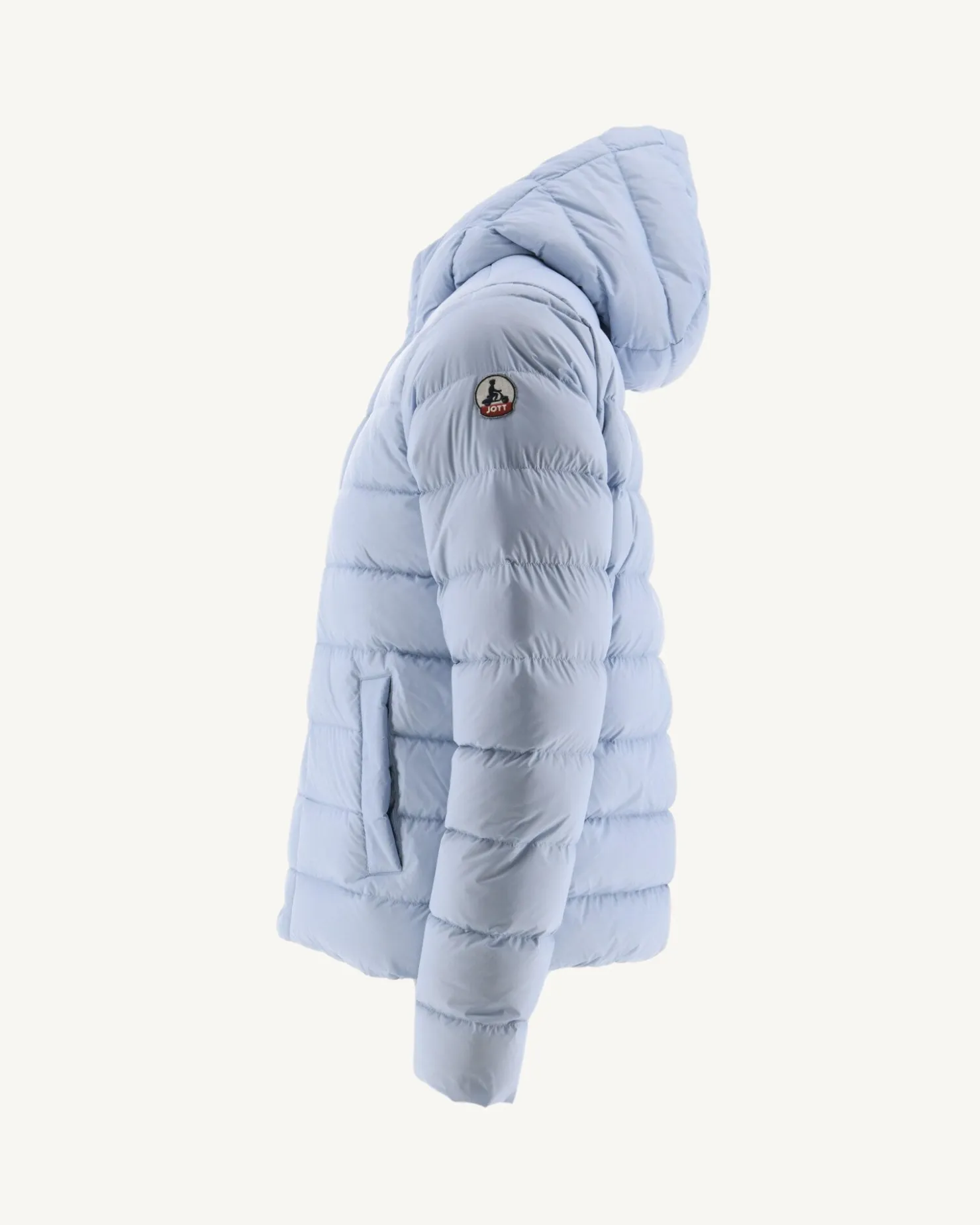 JOTT Jorge Hooded Puffer Jacket Light Blue 180 Soft Blue Discount