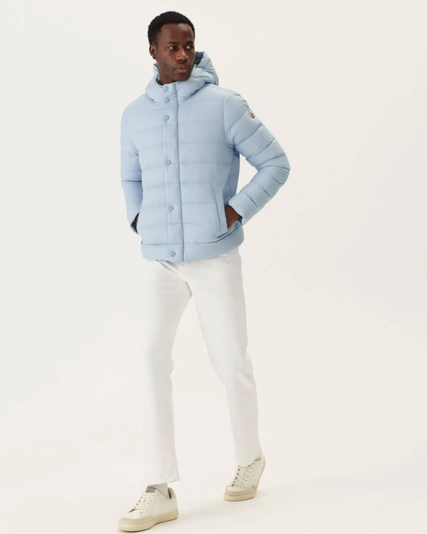 JOTT Jorge Hooded Puffer Jacket Light Blue 180 Soft Blue Discount