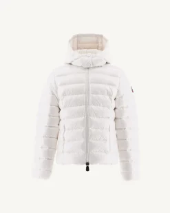 JOTT Lacquered Hooded Down Jacket For Children Grand Froid White Opal 901 White Cheap
