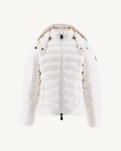 JOTT Lacquered Hooded Down Jacket For Children Grand Froid White Opal 901 White Cheap