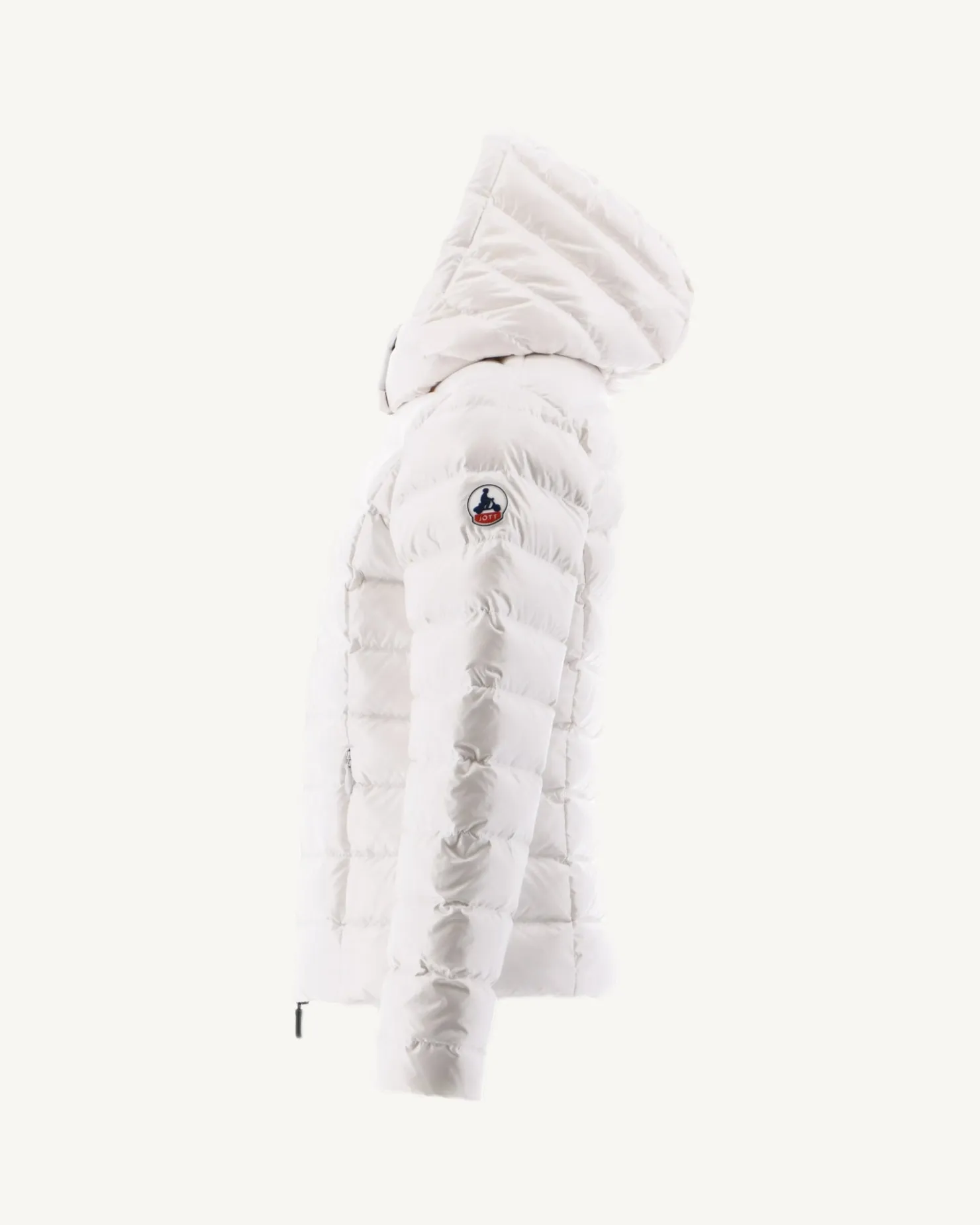 JOTT Lacquered Hooded Down Jacket For Children Grand Froid White Opal 901 White Cheap