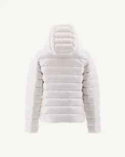 JOTT Lacquered Hooded Down Jacket For Children Grand Froid White Opal 901 White Cheap