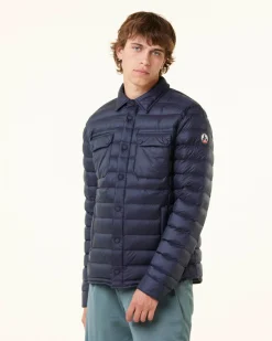 JOTT Light Down Jacket With Shirt Collar Marine Cris 104 Navy Sale