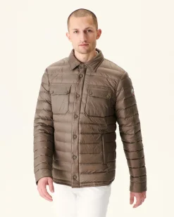 JOTT Light Down Jacket With Shirt Collar Taupe Cris 808 Mole Sale