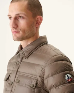 JOTT Light Down Jacket With Shirt Collar Taupe Cris 808 Mole Sale