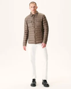 JOTT Light Down Jacket With Shirt Collar Taupe Cris 808 Mole Sale