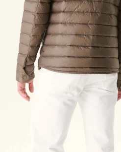 JOTT Light Down Jacket With Shirt Collar Taupe Cris 808 Mole Sale