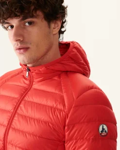 JOTT Light Hooded Down Jacket Bright Red Nico 318 Fire Red Clearance