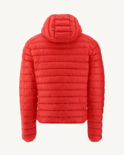 JOTT Light Hooded Down Jacket Bright Red Nico 318 Fire Red Clearance