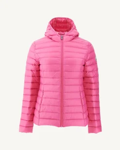 JOTT Light Hooded Down Jacket Intense Pink Cloe 457 Wild Pink Hot