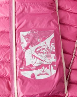 JOTT Light Hooded Down Jacket Intense Pink Cloe 457 Wild Pink Hot