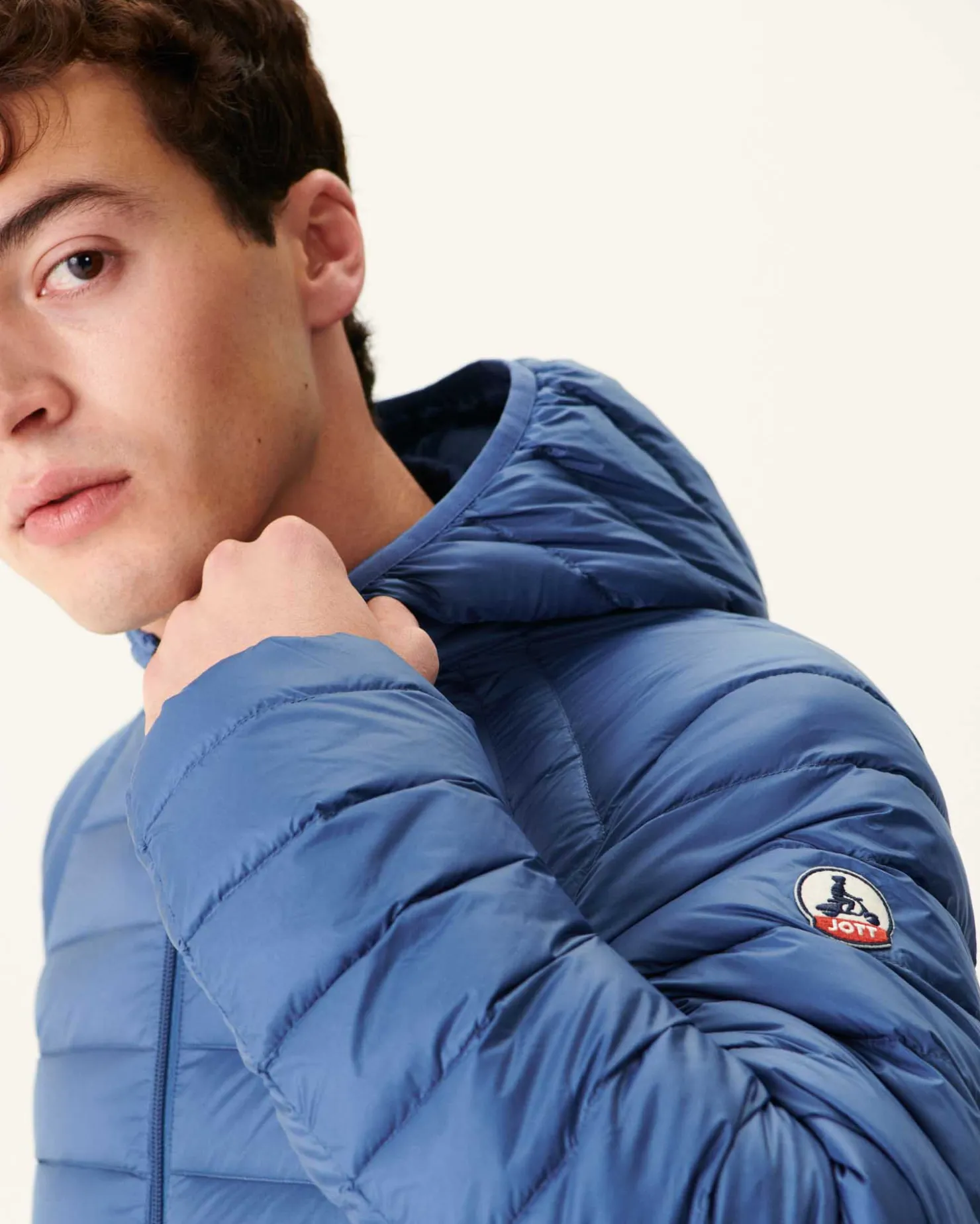 JOTT Light Hooded Puffer Jacket Denim Blue Nico 140 Blue Jeans Fashion