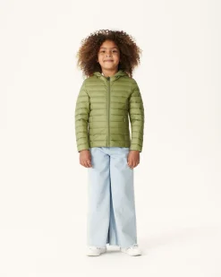 JOTT Light Khaki Children'S Lightweight Hooded Down Jacket Carla 247 Bush Clearance