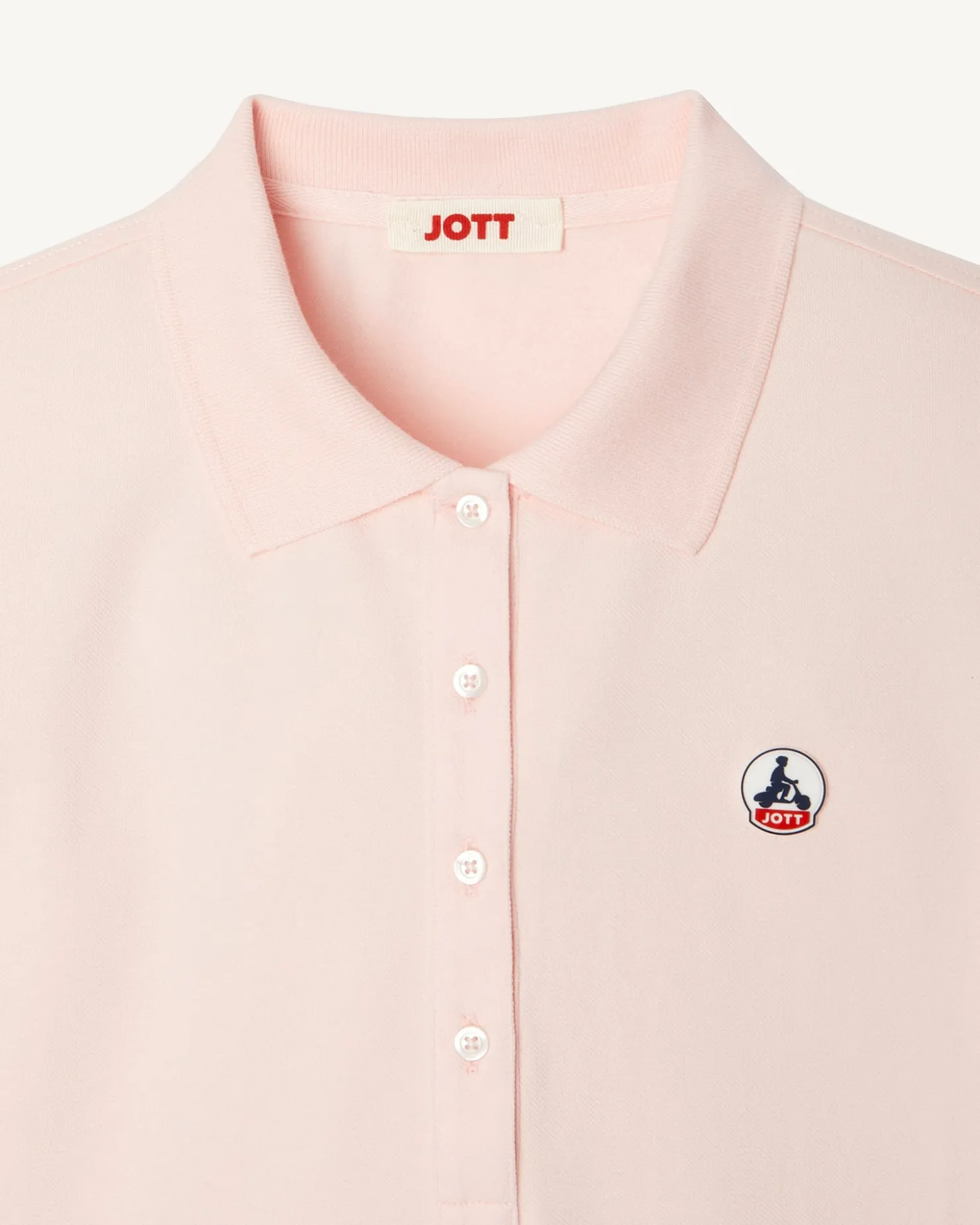 JOTT Light Pink Franca Polo Shirt 463 Soft Pink Best
