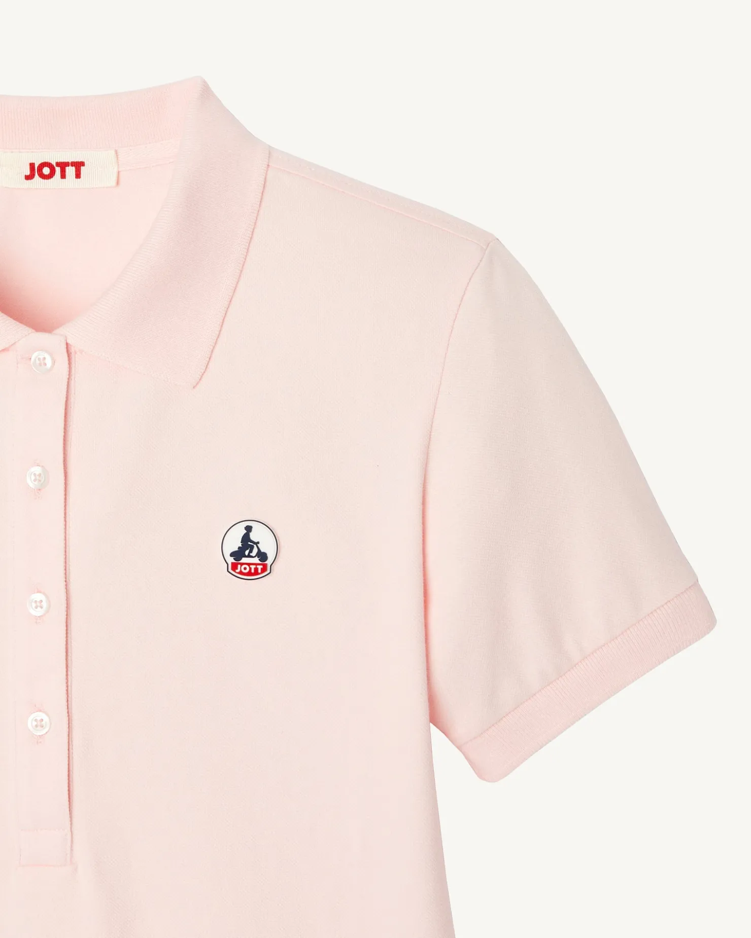 JOTT Light Pink Franca Polo Shirt 463 Soft Pink Best