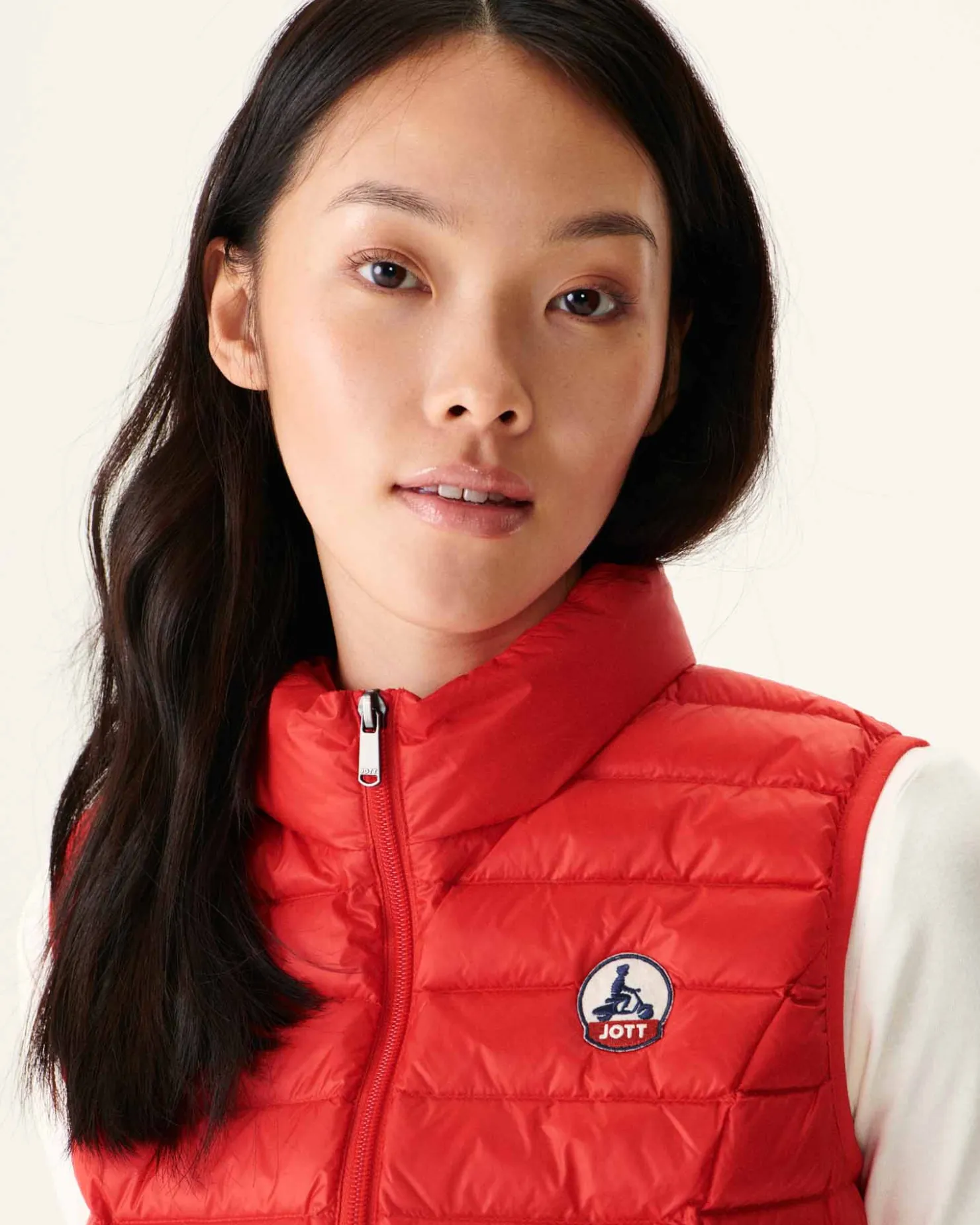 JOTT Light Sleeveless Down Jacket Bright Red Seda 318 Fire Red Best