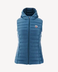 JOTT Light Sleeveless Padded Jacket Jeans Blue Mali 140 Blue Jeans Clearance