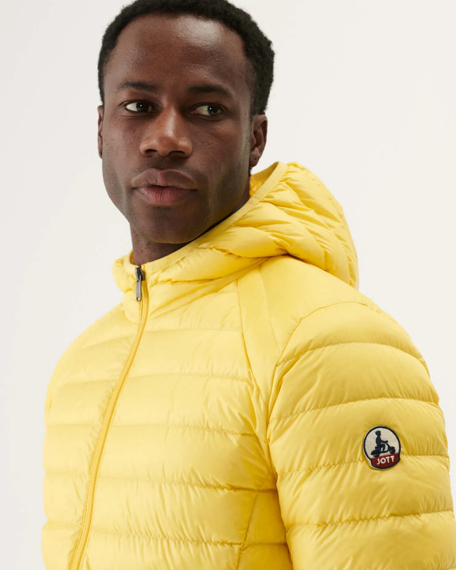 JOTT Lightweight Hooded Down Jacket Light Yellow Nico 627 Soft Yellow Cheap