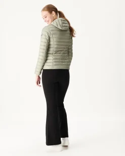 JOTT Lightweight Hooded Down Jacket Sage Cloe 826 Sage Sale