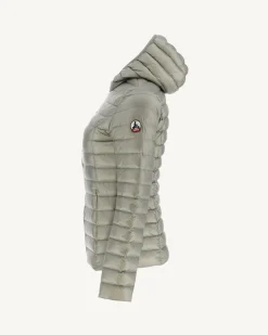 JOTT Lightweight Hooded Down Jacket Sage Cloe 826 Sage Sale