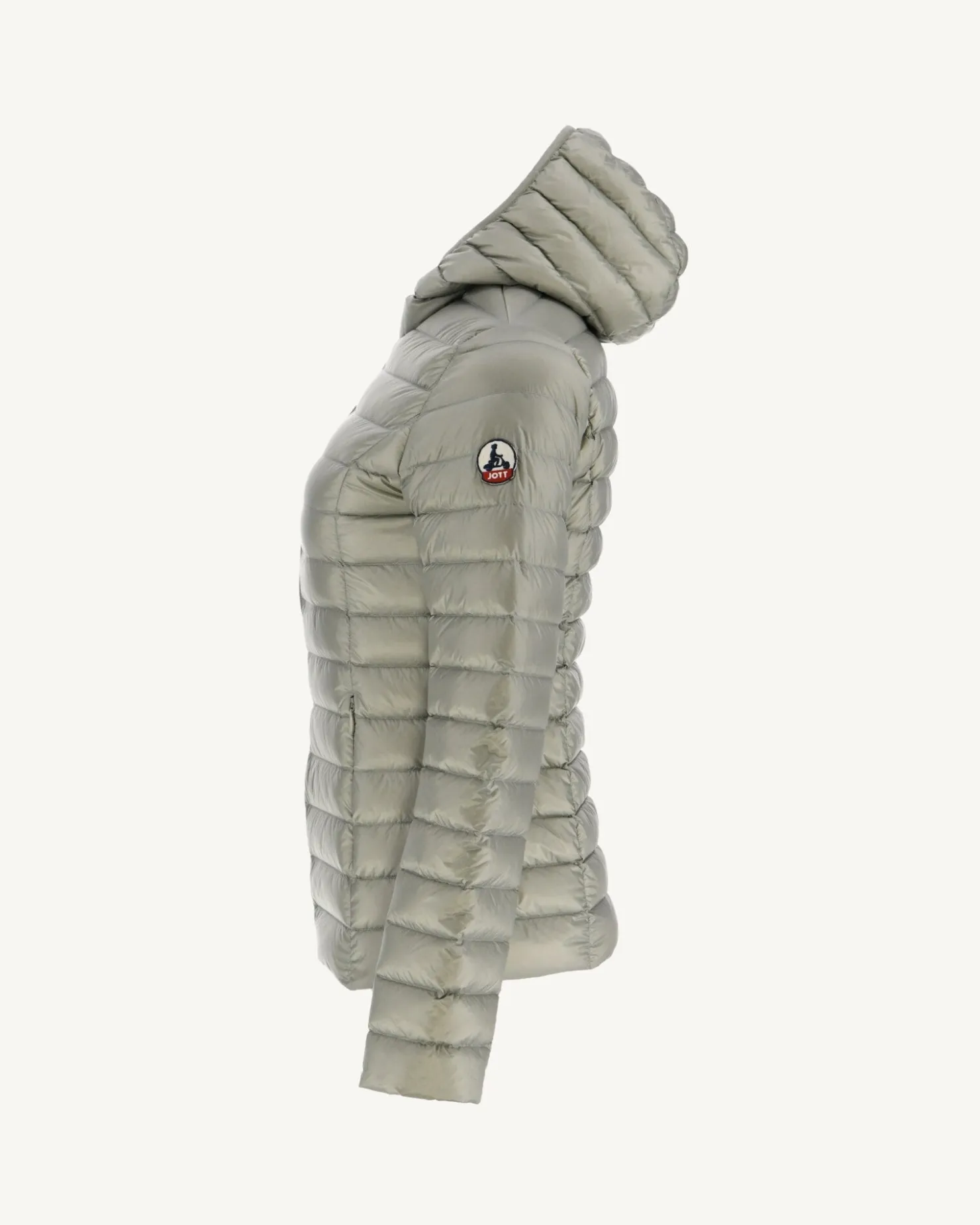 JOTT Lightweight Hooded Down Jacket Sage Cloe 826 Sage Sale