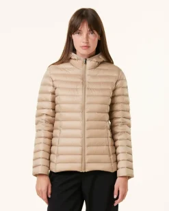 JOTT Lightweight Hooded Down Jacket Beige Cloe 804 Beige Best Sale