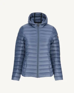 JOTT Lightweight Hooded Down Jacket Faded Blue Cloe 182 Faded Blue Fashion