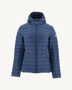 JOTT Lightweight Hooded Down Jacket Denim Blue Cloe 140 Blue Jeans Sale