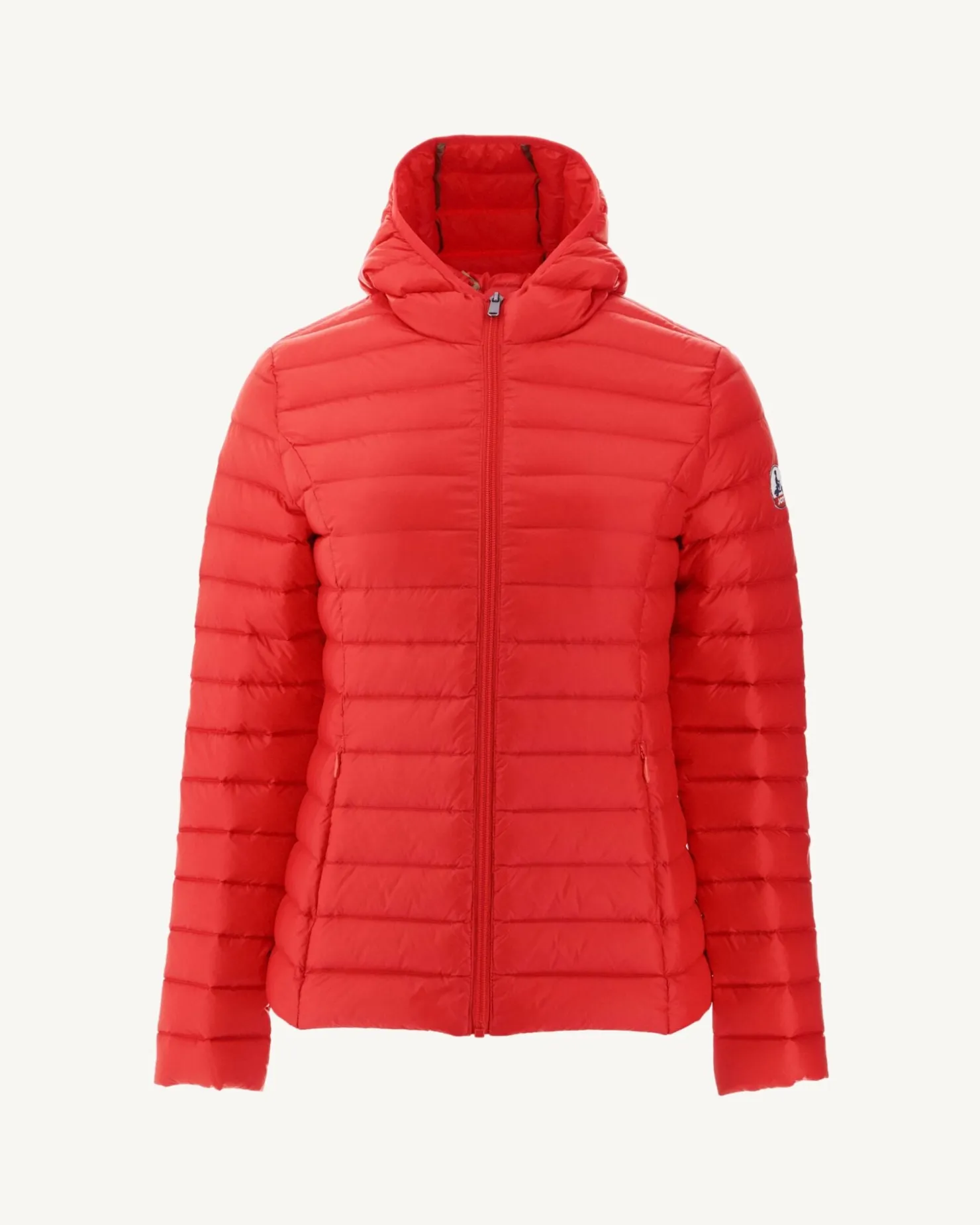 JOTT Lightweight Hooded Down Jacket Bright Red Cloe 318 Fire Red Best