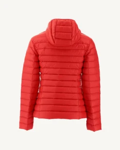 JOTT Lightweight Hooded Down Jacket Bright Red Cloe 318 Fire Red Best
